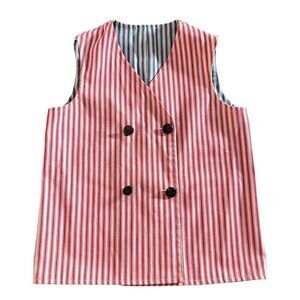 Vintage Blue/Red Stripe Reversible Vest